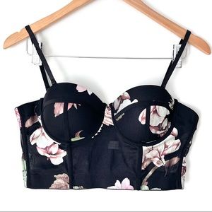 Micas Floral Print Corset Top NWT